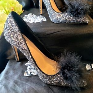 Mix No.6 -  Black Sequin Shoes - Size 8.5